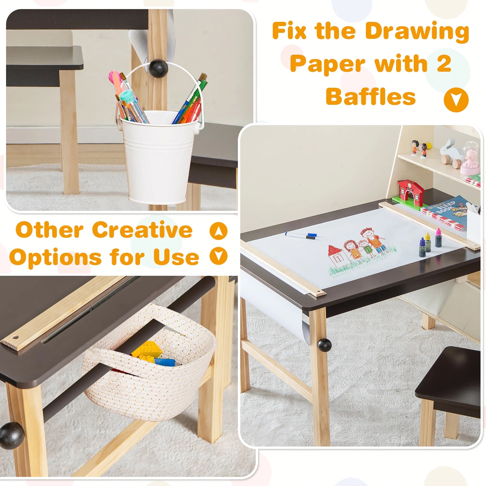 Kids Art Table and Chairs Set